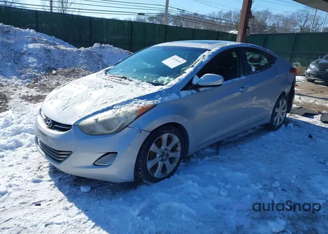 2012 Hyundai Elantra Limited z USA, uszkodzony, nr VIN 5NPDH4AE7CH114564